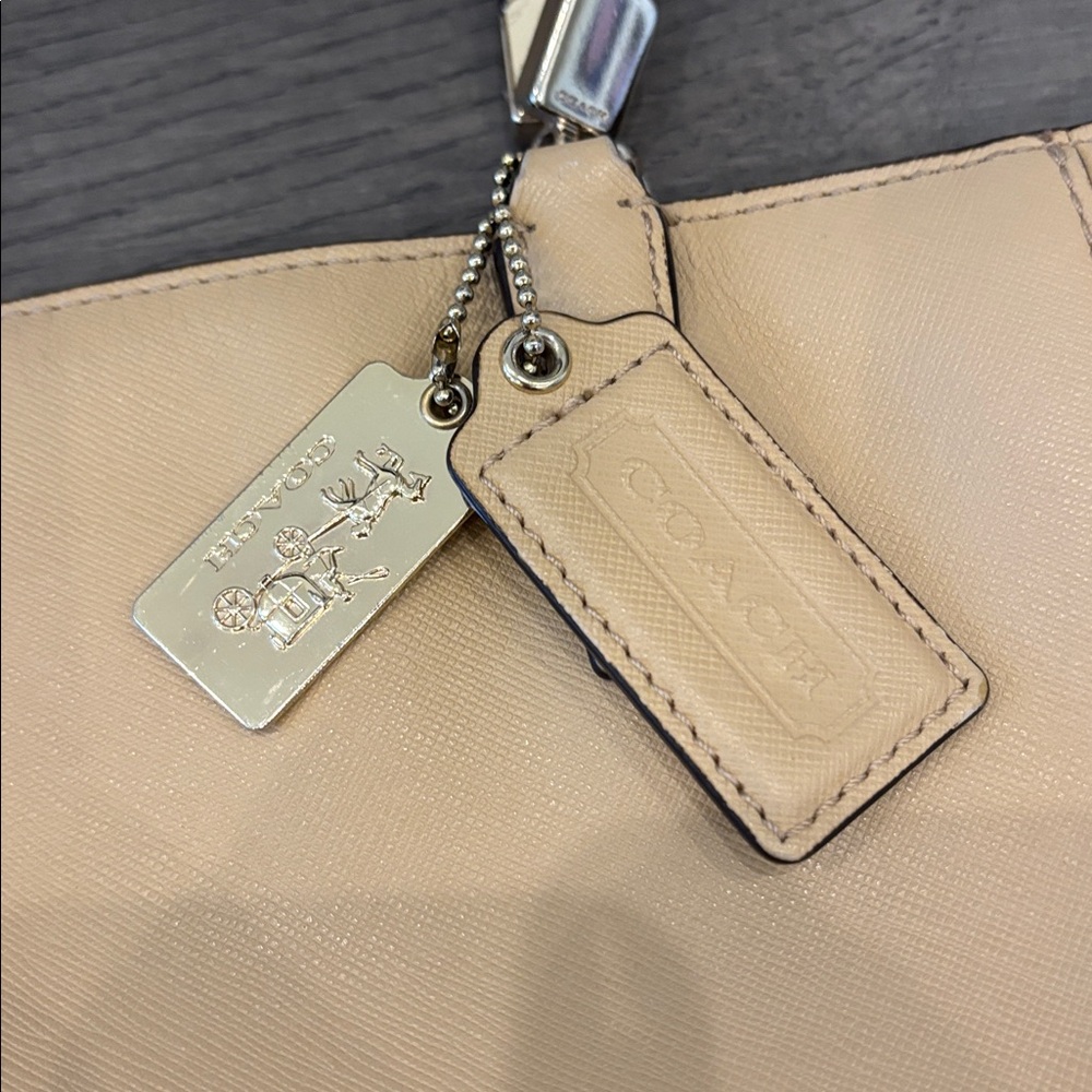 Coach Tan Leather Tote Bag - Picture 2 of 4